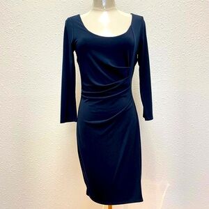 Velvet by Graham & Spencer Navy Blue 3/4 Sleeve Dress Size S